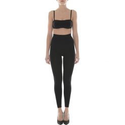 Legginsy: Modelujące legginsy funkcyjne w kolorze czarnym
