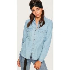 Jeansowa koszula - Niebieski. Niebieskie koszule jeansowe damskie Reserved. Za 49,99 zł.