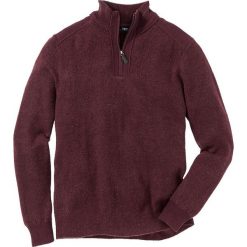 Sweter ze stójką Regular Fit bonprix czerwony klonowy melanż. Czerwone swetry męskie bonprix, s, bez wzorów, z dzianiny, ze stójką, bez kaptura. Za 74,99 zł.