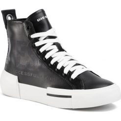 Sneakersy DIESEL - S-Dese Mid Cut W Y01986-P3012 H1572 Black/Gunmetal. Czarne półbuty damskie Diesel, ze skóry. Za 729,00 zł.