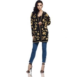 Sweter zwierzęce wzory panterka czarny. Czarne swetry damskie Lemoniade, s, bez wzorów, z materiału, bez rękawów, bez kaptura. Za 149,90 zł.