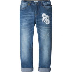 Dżinsy ze stretchem Regular Fit Tapered bonprix niebieski "stone”. Niebieskie spodnie chłopięce bonprix, bez wzorów, z jeansu, klasyczne. Za 79,99 zł.