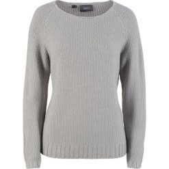Swetry damskie: Sweter w strukturalny wzór bonprix jasnoszary melanż