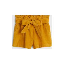 Mango Kids - Szorty dziecięce Alice 80-104 cm. Żółte spodenki dziewczęce Mango Kids, bez wzorów, z bawełny, casualowe. Za 69,90 zł.