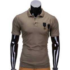 KOSZULKA MĘSKA POLO S704 - ZIELONA. Czarne koszulki polo marki Inny, m, z bawełny. Za 39,00 zł.