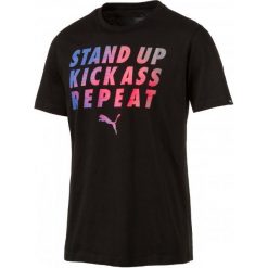 Koszulki sportowe męskie: Puma Koszulka Sportowa Slogan Tee Cotton Black