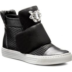 Sneakersy CARINII - B3522M Wenus Lustro K.ciemny/Savage 04. Czarne półbuty damskie Carinii, na co dzień, z aplikacjami, ze skóry, bez obcasa, na płaskiej podeszwie, bez zapięcia. W wyprzedaży za 229,00 zł.