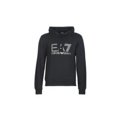 Bluzy Emporio Armani EA7 TRAIN LOGO SERIES M HOODIE. Czarne bluzy męskie marki Emporio Armani EA7, s, bez wzorów, bez kołnierzyka, bez rękawów, bez kaptura. Za 383,20 zł.