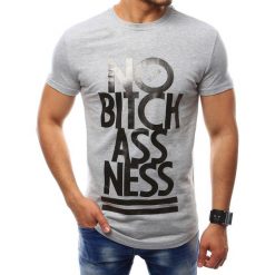 T-shirty męskie z nadrukiem: T-shirt męski z nadrukiem szary (rx2394)