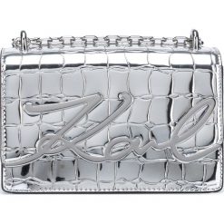 Karl Lagerfeld Signature Croco Small Torebka Szary Srebrny. Szare torebki klasyczne damskie KARL LAGERFELD, w paski, ze skóry, bez dodatków. Za 1429,95 zł.