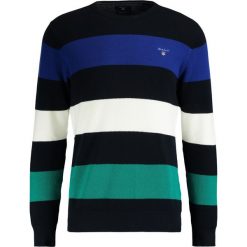 Swetry klasyczne męskie: GANT BARSTRIPE CREW Sweter evening blue