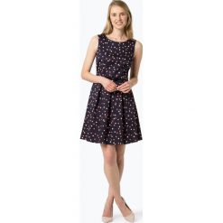 Marie Lund - Sukienka damska, niebieski. Niebieskie sukienki damskie Marie Lund, w paski, z lakierowanej skóry, bez kołnierzyka, bez rękawów. Za 299,95 zł.