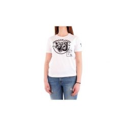 T-shirty z krótkim rękawem Versace B2HTB7G936259. Białe t-shirty damskie VERSACE, s, bez wzorów, bez kołnierzyka. Za 332,17 zł.