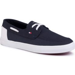 Tenisówki TOMMY HILFIGER - Seasonal Cre Boat Shoe Sneaker FM0FM02760 Desert Sky DW5. Niebieskie półbuty męskie TOMMY HILFIGER, na co dzień, bez wzorów, z gumy, klasyczne, bez zapięcia. Za 299,00 zł.