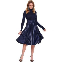 Spódnica plisowana. Białe spódniczki damskie Top Secret, na zimę, bez wzorów, z tkaniny, eleganckie, koszulowe. W wyprzedaży za 59,99 zł.