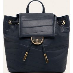 Cavalli Class - Plecak skórzany. Niebieskie plecaki damskie Cavalli Class, bez wzorów, z bawełny, eleganckie. W wyprzedaży za 629,90 zł.