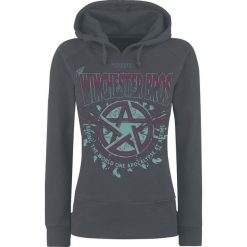 Bluzy rozpinane damskie: Supernatural Winchester Bros Bluza z kapturem damska ciemnoszary