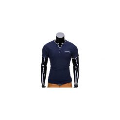 T-shirty męskie: T-SHIRT MĘSKI BEZ NADRUKU S681 – CIEMNOGRANATOWY