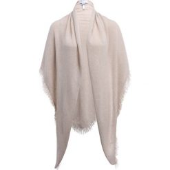 Poncza: Johnstons Cashmere FRINGED TRIANGLE SCARF Ponczo natural