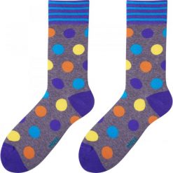 Szare skarpetki męskie - kropki SK88. Szare skarpetki męskie More - Skarpetki męskie, bez wzorów. Za 14,85 zł.