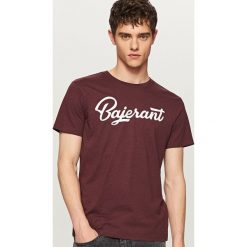 T-shirty męskie: T-shirt z zabawnym nadrukiem – Bordowy