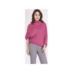 Sweter oversize, SWE049 róż MKM. Czerwone swetry oversize damskie Mkm swetry, z dzianiny. Za 98,00 zł.