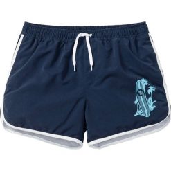 Szorty plażowe Regular Fit bonprix ciemnoniebiesko-biały. Niebieskie spodenki i szorty męskie bonprix, s, bez wzorów. Za 54,99 zł.