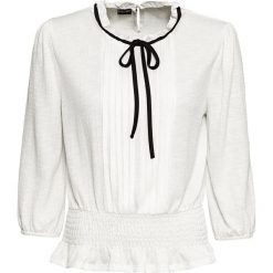Bluzka shirtowa bonprix kremowy. Brązowe bluzki damskie bonprix. Za 84,99 zł.