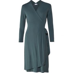 Filippa K DRAPEY WRAP DRESS Sukienka letnia spruce. Zielone sukienki damskie marki Filippa K, na lato, xs, bez wzorów, z elastanu, bez kołnierzyka, bez rękawów. Za 819,00 zł.