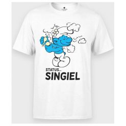 Koszulka Status Singiel. T-shirty chłopięce MegaKoszulki, z napisami, z bawełny, bez rękawów. Za 44,90 zł.
