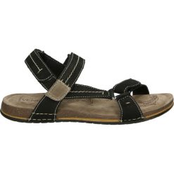 Sandały męskie skórzane: Sandały męskie - 521 NUB BLAC