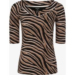 Marc Cain Collections - T-shirt damski, czarny. Czarne t-shirty damskie Marc Cain Collections, z nadrukiem, bez kołnierzyka. Za 639,95 zł.