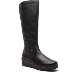 Kozaki RIEKER - Y4681-00 Schwarz. Czarne kozaki damskie Rieker, ze skóry. Za 399,00 zł.