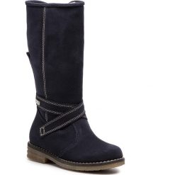 Kozaki BARTEK - 24454-V58 Ocean. Niebieskie kozaki damskie Bartek, z wełny, za kostkę, bez obcasa, bez zapięcia. W wyprzedaży za 189,00 zł.