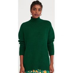 Sweter z golfem - Khaki. Brązowe swetry damskie Reserved, s. Za 69,99 zł.