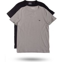 T-SHIRT 2-PAK emporio armani. Czarne t-shirty męskie xl, z aplikacjami, z elastanu, z okrągłym kołnierzem. Za 209,00 zł.
