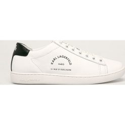 Karl Lagerfeld - Buty skórzane. Białe buty sportowe damskie KARL LAGERFELD, bez wzorów, ze skóry, sportowe. W wyprzedaży za 499,90 zł.