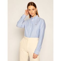 Koszula Polo Ralph Lauren Lsl 211806181. Niebieskie koszulki damskie polo Polo Ralph Lauren, bez wzorów, polo, bez rękawów. Za 519,00 zł.