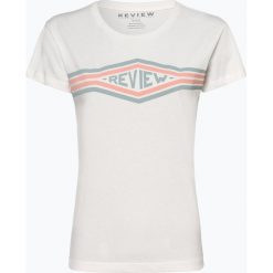 Review - T-shirt damski, biały. Białe t-shirty damskie Review, xs, z nadrukiem, eleganckie, bez kołnierzyka. Za 49,95 zł.