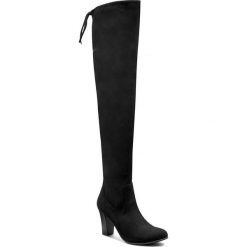 Muszkieterki CAPRICE - 9-25540-27 Black 001. Czarne buty zimowe damskie Caprice, z materiału, za kolano, na obcasie. W wyprzedaży za 199,00 zł.