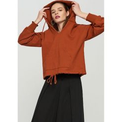 Bluza z kapturem - Brązowy. Pomarańczowe bluzy damskie Reserved, s, bez wzorów, z kapturem, bez rękawów, z kapturem. Za 139,99 zł.