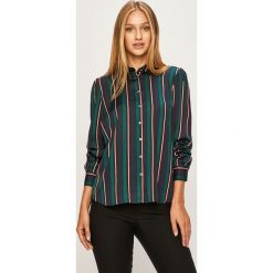 Tommy Hilfiger - Koszula. Zielone bluzki damskie TOMMY HILFIGER, na co dzień, bez wzorów, z wiskozy, eleganckie, z klasycznym kołnierzykiem, z długim rękawem. W wyprzedaży za 359,90 zł.