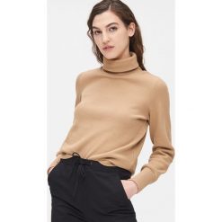 Bluza z golfem - Beżowy. Brązowe bluzy damskie Cropp, s, bez wzorów, bez rękawów, bez kaptura. Za 79,99 zł.