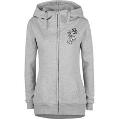 Looney Tunes Bugs Bunny Bluza z kapturem rozpinana damska odcienie jasnoszarego. Szare bluzy damskie marki Looney Tunes, l, z nadrukiem, z długim rękawem, długie, z kapturem. Za 199,90 zł.