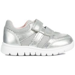 Geox Tenisówki Dziewczęce Xunday 22 Srebrne. Szare buty dziewczęce sportowe marki Geox, na lato, na rzepy. Za 239,00 zł.