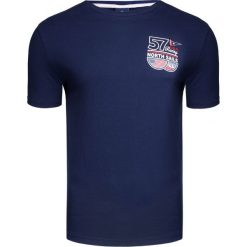 T-shirt NORTH SAILS Granatowy. Niebieskie t-shirty męskie marki North Sails, na lato, z nadrukiem, z bawełny, z okrągłym kołnierzem. W wyprzedaży za 132,00 zł.