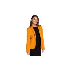 Kurtki lekkie Style S154 Krótki żakiet z dzianiny - żółty. Żółte kurtki damskie Style, s, bez wzorów, z dzianiny, krótkie, bez kaptura. Za 175,00 zł.