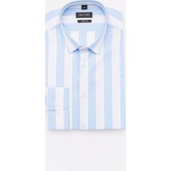 Koszula versone 5013a długi rękaw slim fit niebieski. Niebieskie koszule męskie Recman, m, bez wzorów, bez kołnierzyka, z długim rękawem. Za 159,00 zł.