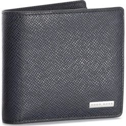 Duży Portfel Męski BOSS - Signature 4 Cc Coin 50311738 Dark Blue 401. Niebieskie portfele męskie Boss, bez wzorów, ze skóry. W wyprzedaży za 459,00 zł.