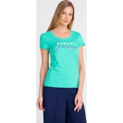 T-SHIRT Armani Exchange. Zielone t-shirty damskie Armani Exchange, s, z nadrukiem, z bawełny, z okrągłym kołnierzem. Za 146,30 zł.